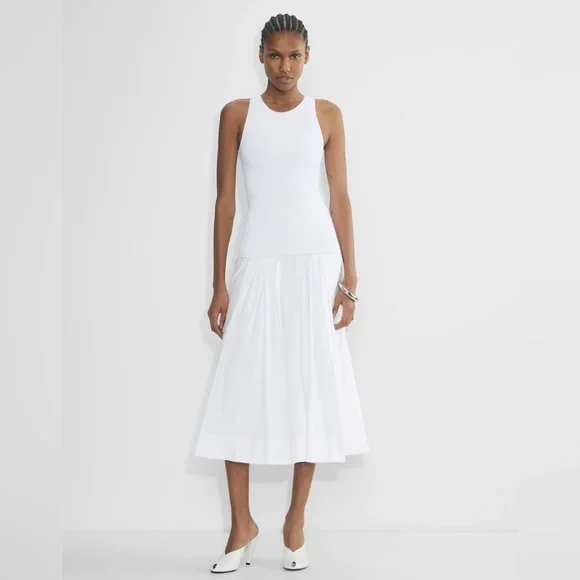 Aritzia Original Contour '90s Tank Body-hugging Scoopneck Blouse Top NWT White - Picture 2 of 9